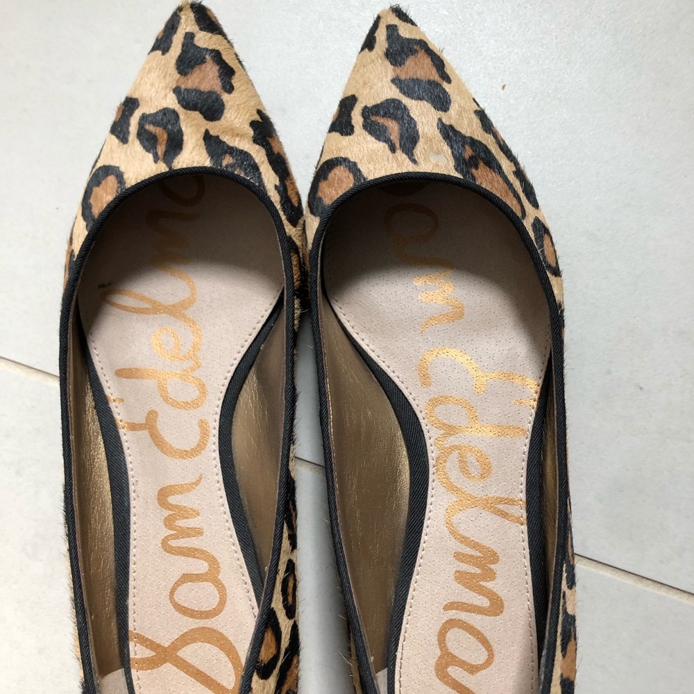 Sam Edelman Calf Hair Pointy Toe Flats